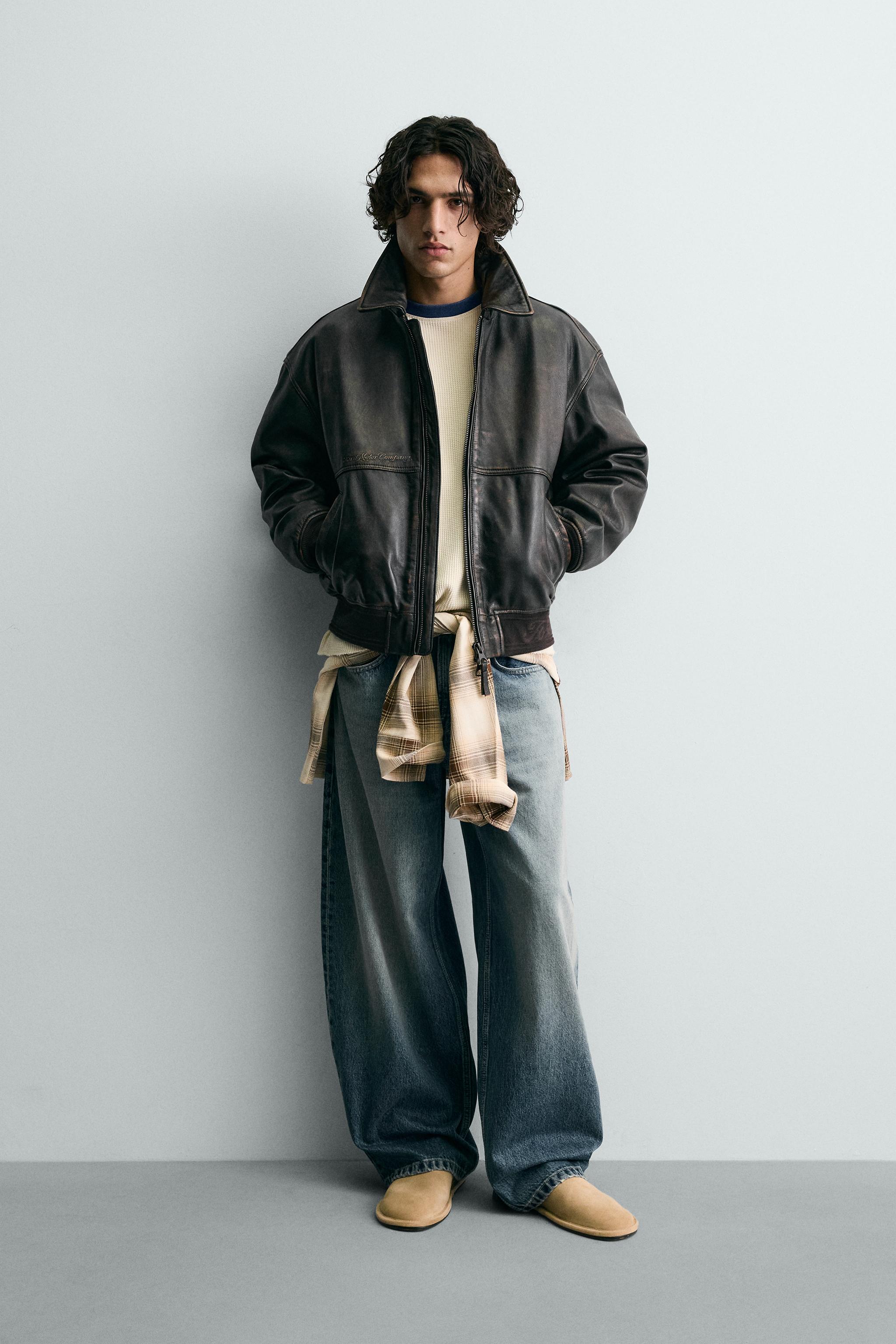 BLOUSON BOMBER EN CUIR FORD ©
